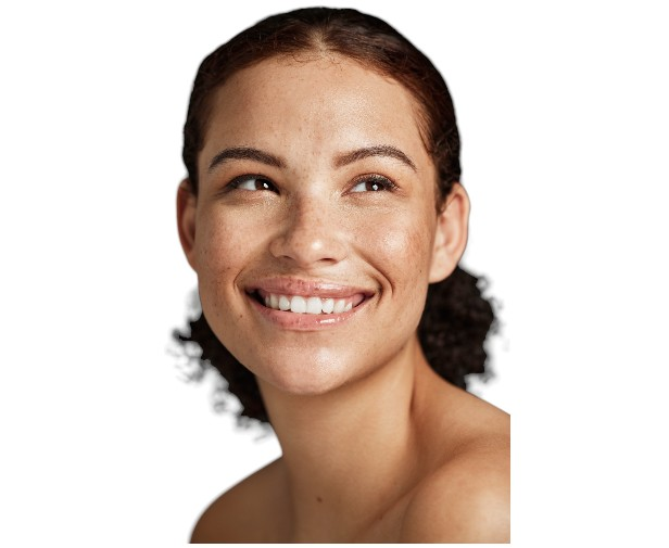 Video thumbnail of SKINVIVE™ patient Nadia smiling as she is  splashed with water, with her skin looking smooth and radiant.